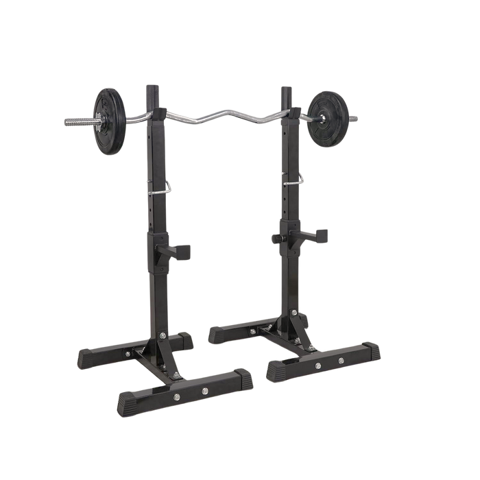 Adjustable Squat Rack Pair Steel Bench Press Rack 550lbs Max Load for Home Gym