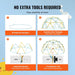 10FT Geometric Dome Climber with Hammock and Swing Supports 750LBS for Kids 3 to 10 Years Old