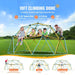 10FT Geometric Dome Climber with Hammock and Swing Supports 750LBS for Kids 3 to 10 Years Old