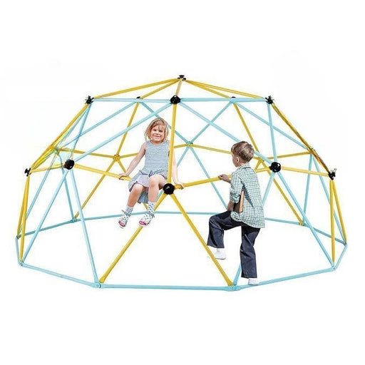 10FT Geometric Dome Climber with Hammock and Swing Supports 750LBS for Kids 3 to 10 Years Old