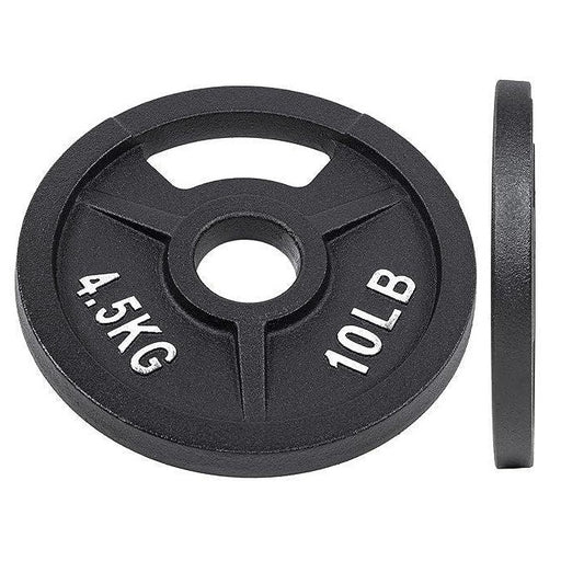 2-Inch Olympic and 1-Inch Standard Cast Iron Weight Plate for Strength Training & Weightlifting, Multiple Weights Available