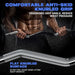 47" EZ Curl Bar for Weight Lifting with 2 Inch Plate Compatibility and Spring Collars