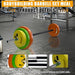 Adjustable Barbell Set with Weight Plates for Strength Training and Aerobic Fitness