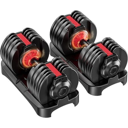 Adjustable Dumbbells 52.5 lbs pair 105 lbs Gym Equipment for Home Strength Training Equipment
