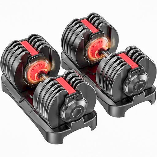 Adjustable Dumbbells 52.5 lbs pair 105 lbs Gym Equipment for Home Strength Training Equipment