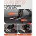 Adjustable Leg Extension & Curl Machine for Thigh Workout Plate Loaded
