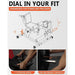 Adjustable Leg Extension & Curl Machine for Thigh Workout Plate Loaded