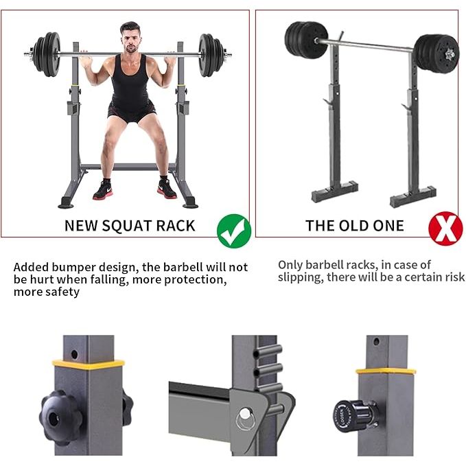 Adjustable Squat Rack Multi-Function Barbell Rack for Home Gym Workout