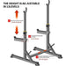 Adjustable Squat Rack Multi-Function Barbell Rack for Home Gym Workout