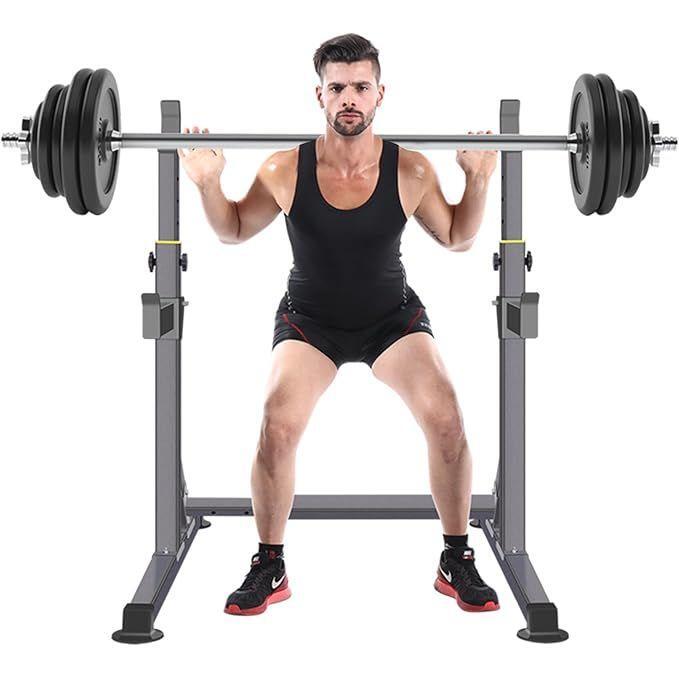 Adjustable Squat Rack Multi-Function Barbell Rack for Home Gym Workout