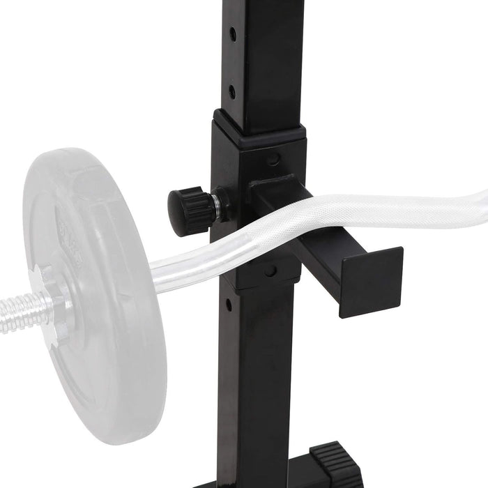 Adjustable Squat Rack Pair Steel Bench Press Rack 550lbs Max Load for Home Gym