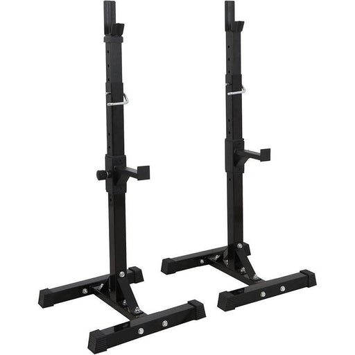 Adjustable Squat Rack Pair Steel Bench Press Rack 550lbs Max Load for Home Gym