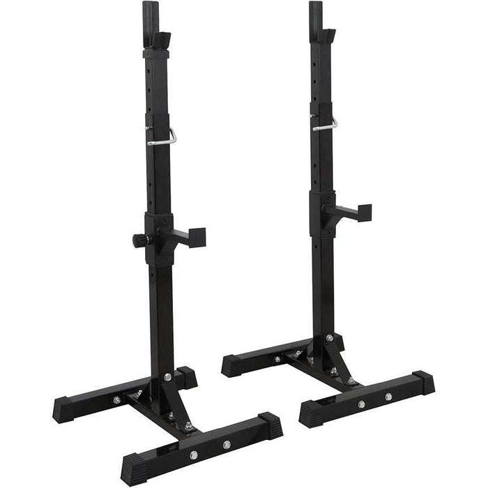 Adjustable Squat Rack Pair Steel Bench Press Rack 550lbs Max Load for Home Gym
