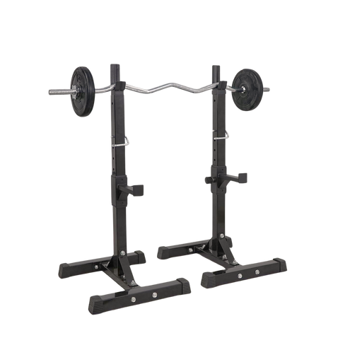 Adjustable Squat Rack Pair Steel Bench Press Rack 550lbs Max Load for Home Gym