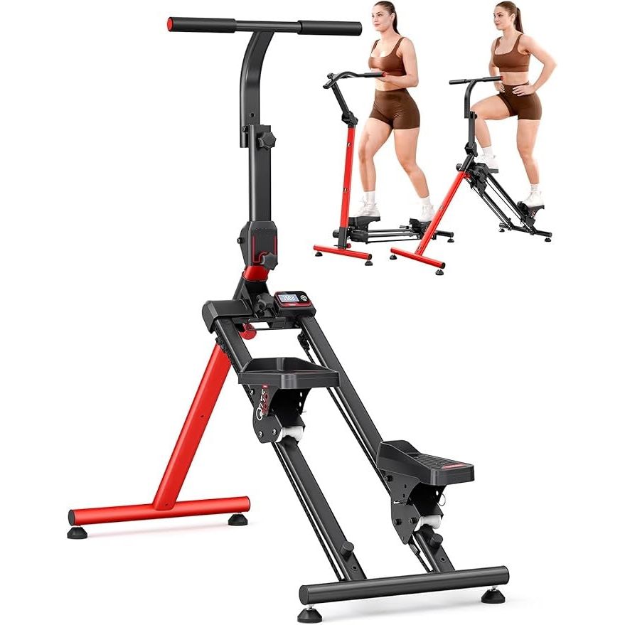 Adjustable Stair Stepper with 3 Workout Modes Folding Cardio Stair Master with Adjustable Handlebar