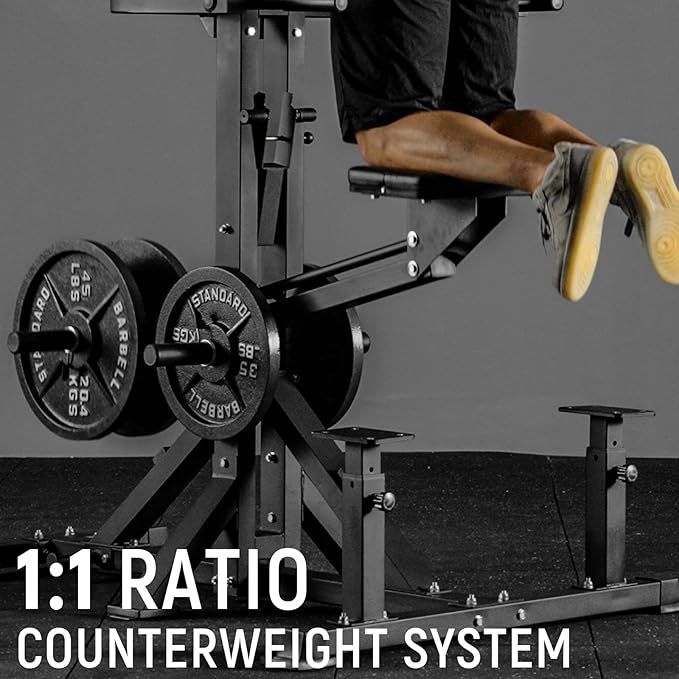 Assisted Pull Up Machine 600LBS Leverage Chin and Dip Machine 4 in 1 Plate Loaded for Home Gym