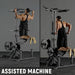 Assisted Pull Up Machine 600LBS Leverage Chin and Dip Machine 4 in 1 Plate Loaded for Home Gym