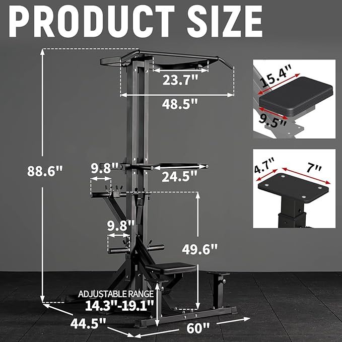 Assisted Pull Up Machine 600LBS Leverage Chin and Dip Machine 4 in 1 Plate Loaded for Home Gym