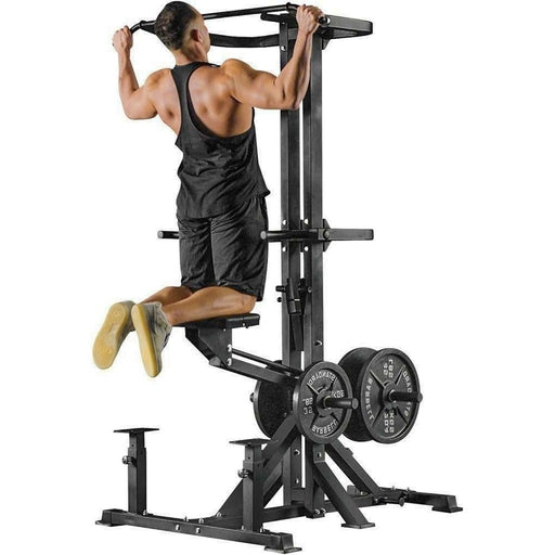 Assisted Pull Up Machine 600LBS Leverage Chin and Dip Machine 4 in 1 Plate Loaded for Home Gym