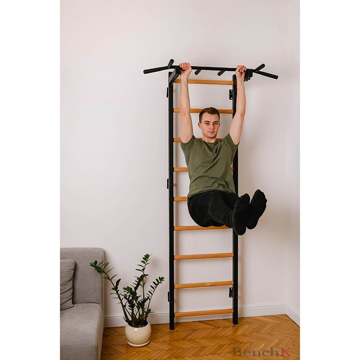 BenchK Series 7 722 Black Stall Bar for Home With Pull-up Bar and Dip Station