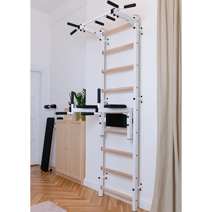 BenchK Series 7 722 Black Stall Bar for Home With Pull-up Bar and Dip Station