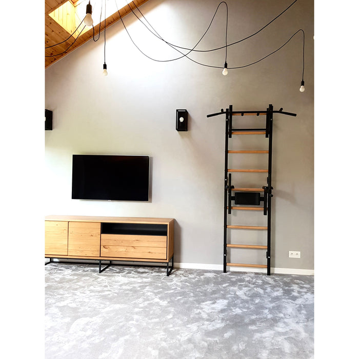 BenchK Series 7 732 Fitness Black Stall Bar for Home Room Gym