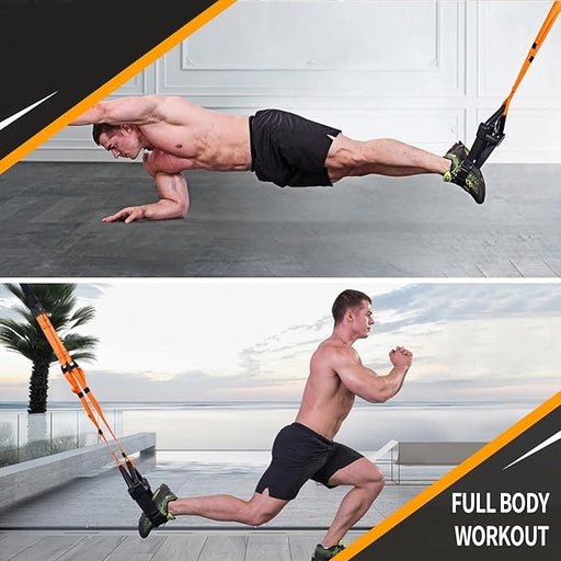 Bodyweight Resistance Training Straps Suspension Kit for Full-Body Workout