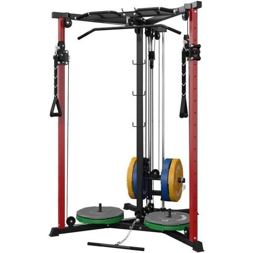 Cable Crossover Machine Functional Trainer with Adjustable Pulley System for LAT Pulldowns and Cable Row