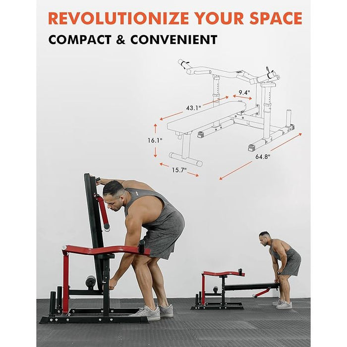 Chest Press Machine 1050LBS with Independent Converging Arms for Chest & Shoulder Workouts