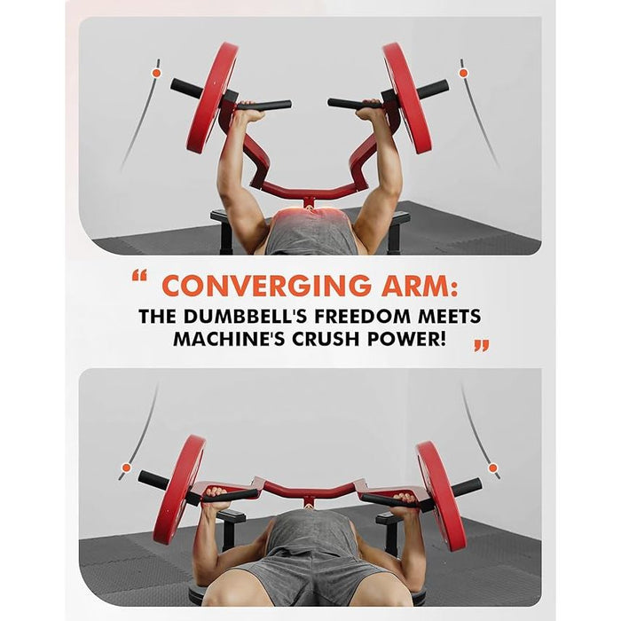 Chest Press Machine 1050LBS with Independent Converging Arms for Chest & Shoulder Workouts