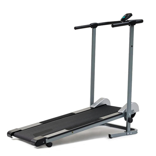 Compact and Foldable Treadmill with Non-Slip Surface Fixed Incline Digital Monitor Bluetooth