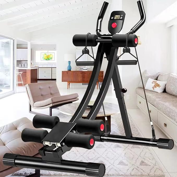 Core & Abdominal Trainers AB Workout Machine for Home Gym Strength Training Ab Cruncher Foldable Fitness Equipment