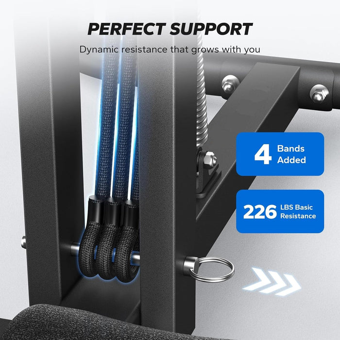 Deep Squat Machine Adjustable Glutes Trainer for Core & Leg Exercise at Home Gym