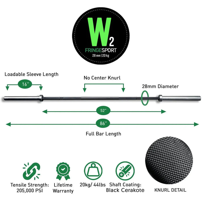 Fringe Sport 20kg Men's Wonder Bar Olympic Barbell