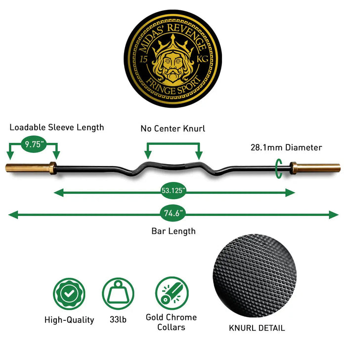 Fringe Sport EZ Curl Bar Midas