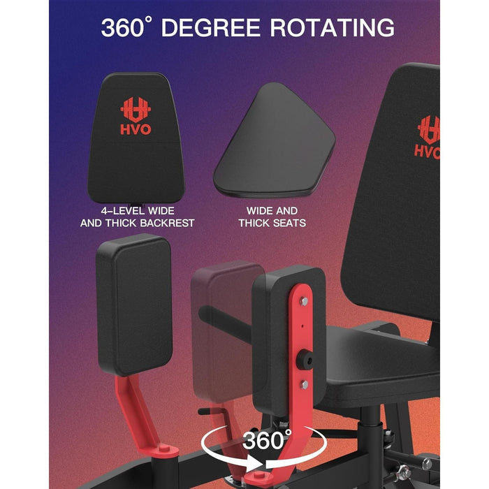 Hip Adduction Abduction Machine with 6 Levels Gear System for Inner and Outer Thigh Workout