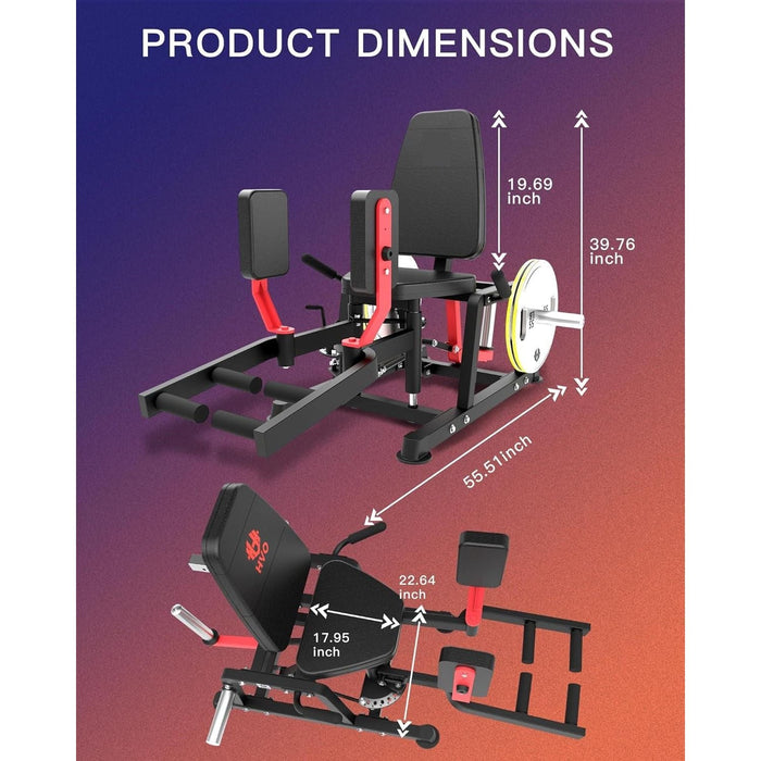 Hip Adduction Abduction Machine with 6 Levels Gear System for Inner and Outer Thigh Workout