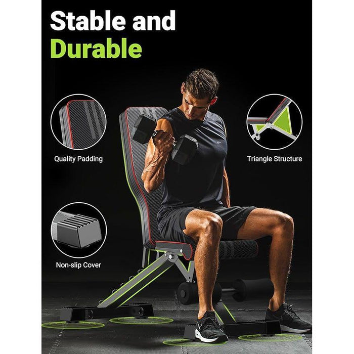 Incline Decline Flat Utility Workout Foldable Bench Press Bench of Home Gym Strength Training