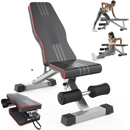 Incline Decline Flat Utility Workout Foldable Bench Press Bench of Home Gym Strength Training