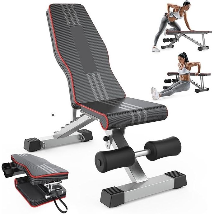 Incline Decline Flat Utility Workout Foldable Bench Press Bench of Home Gym Strength Training