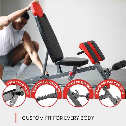 Multi-Functional Adjustable FID Weight Bench for Full Body Workout Incline Decline Flat Bench