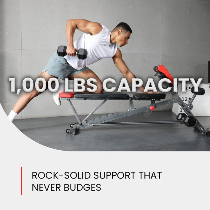Multi-Functional Adjustable FID Weight Bench for Full Body Workout Incline Decline Flat Bench