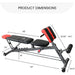 Multi-Functional Adjustable FID Weight Bench for Full Body Workout Incline Decline Flat Bench