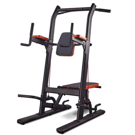Multifunction Power Tower with Bench Heavy Duty Pull Up Bar Dip Station for Home Gym Workout