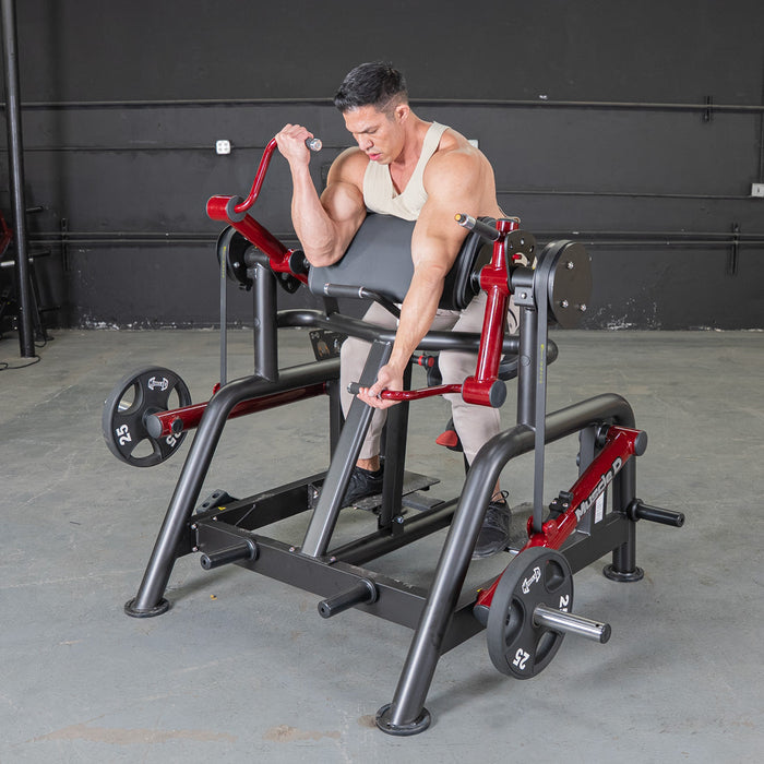 Muscle D Fitness Power Leverage V2 Iso Lateral Biceps Curl / Preacher Curl Machine PL-PV2-BC2