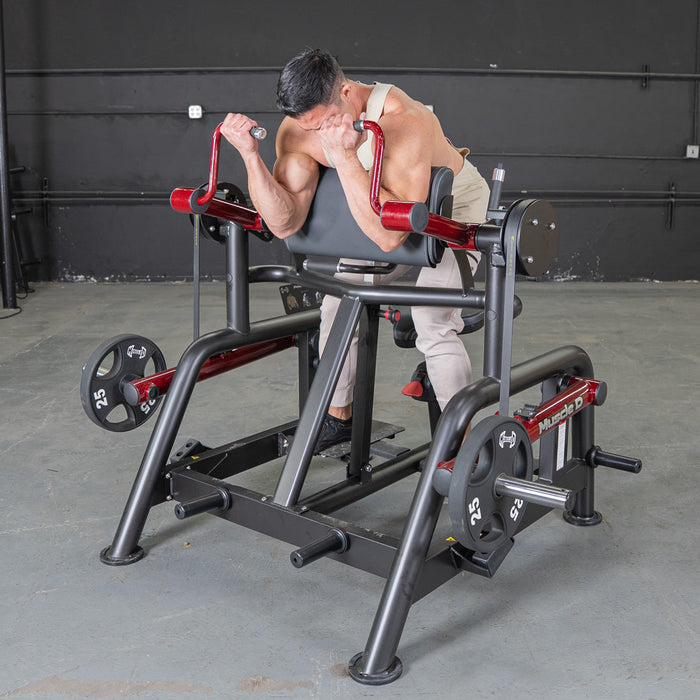 Muscle D Fitness Power Leverage V2 Iso Lateral Biceps Curl / Preacher Curl Machine PL-PV2-BC2