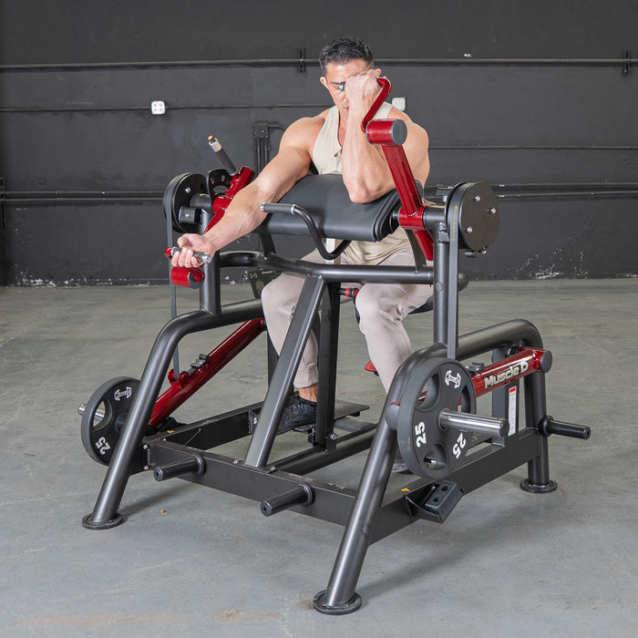 Muscle D Fitness Power Leverage V2 Iso Lateral Biceps Curl / Preacher Curl Machine PL-PV2-BC2