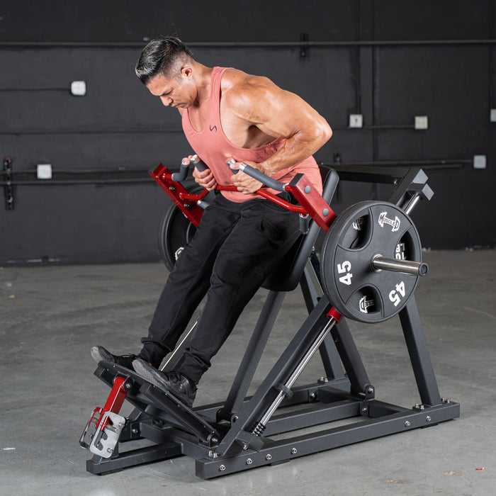 Muscle D Fitness Power Leverage V2 Linear Bearing Row Shoulder Press Machine PL-PV2-LBR