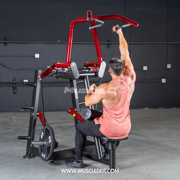 Muscle D Fitness Power Leverage V2 Rotary Lat Pulldown – Iso-Lateral Commercial Gym Machine PL-PV2-RLP