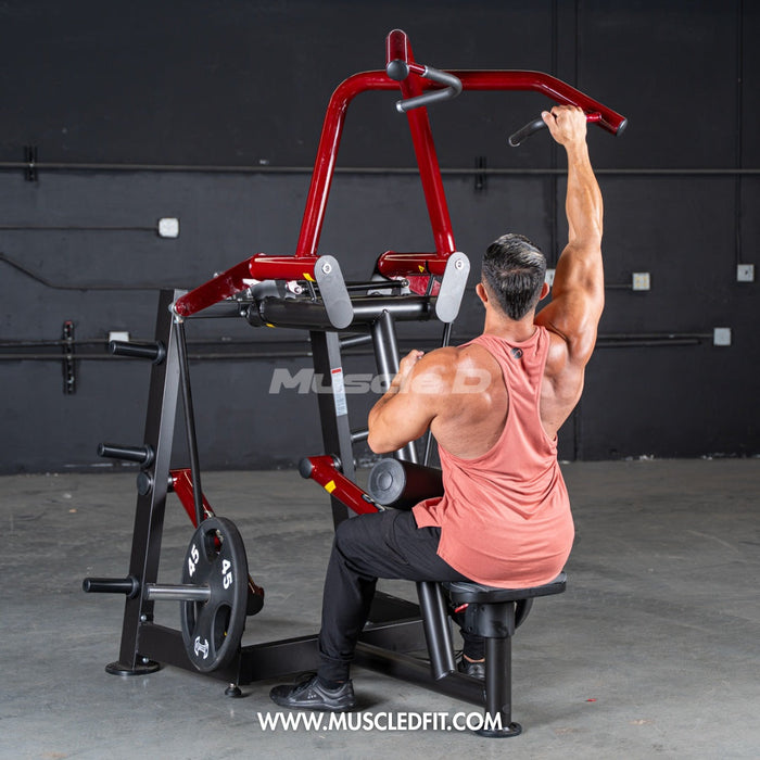 Muscle D Fitness Power Leverage V2 Rotary Lat Pulldown – Iso-Lateral Commercial Gym Machine PL-PV2-RLP
